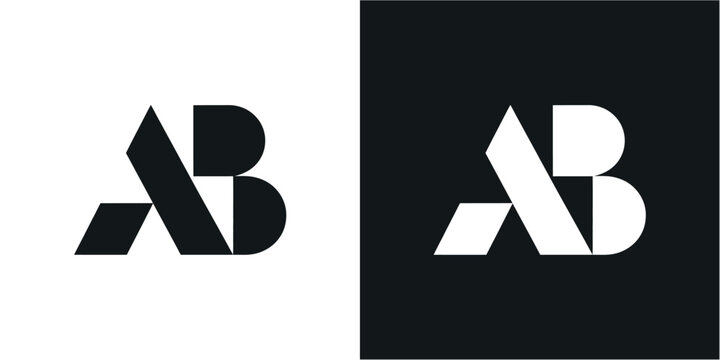 AB Initial Minimalist Logo Brand Vector , Letter Logo Design for Branding