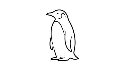 Obraz premium penguin on a white background