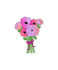 flowers in the form of heart