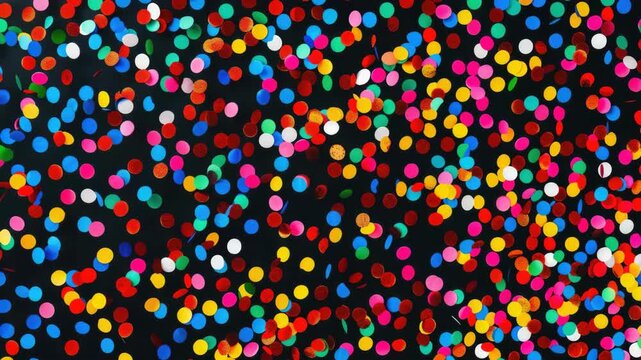 Colorful party confetti in various shapes and sizes