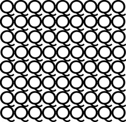 seamless pattern with circles, Q letter