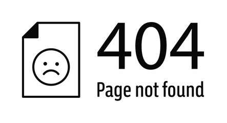 404 Error. Page not found banner. Error 404