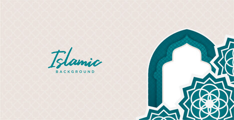 Islamic Banner Corner Border Ramadan Theme Background © Waygraphic