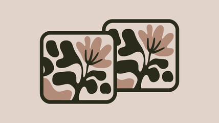 Minimalist Floral Pattern Design Elements
