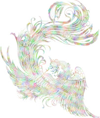 Phoenix Mother-of-Pearl Minhwa : 봉황 자개 민화