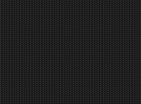 Black  knitted seamless texture background
