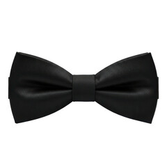 Elegant Black Bowtie Formal Accessory Isolated