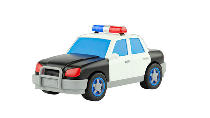 3D Rendered Police Car on White Background © selvy