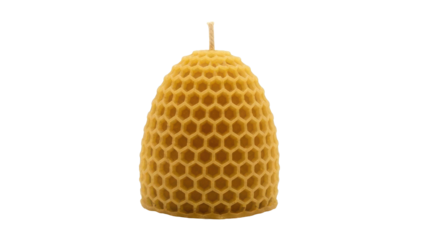 Natural Honeycomb Candle Isolated Black Background