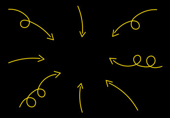 sfondo, grafica, frecce, convergenti, indicare, indicazioni, annuncio, spazio per testo