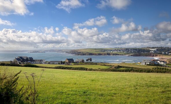 Looking towards Thurlestone Bay, Devon, England