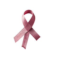 A pink breast cancer awareness ribbon and a red AIDS support symbol are isolated on white as a satin vector illustration for health charity and hope