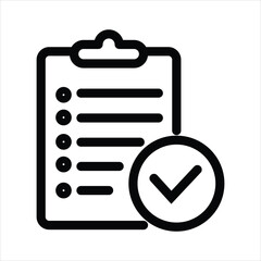Clipboard with Checklist and Checkmark