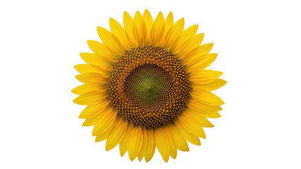 Obraz premium Vibrant Sunflower Bloom Against Stark Black Background