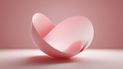 pink heart on white background