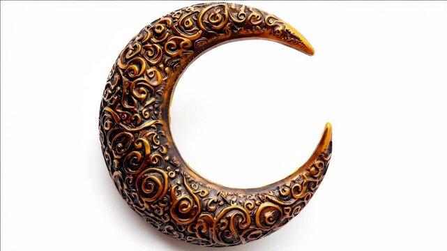 Stylish bronze earrings crafted with intricate designs. The crescent moon shape adds a touch of elegance to any outfit.