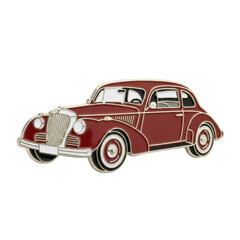 Fototapeta premium Classic Vintage Automobile Displayed Against Black Background