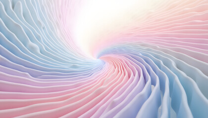 Abstract pastel swirl of soft lines and curves creating a vortex effect