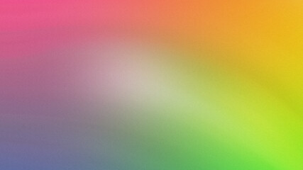 Vibrant grainy gradient featuring a spectrum of joyous rainbow colors with subtle noise
