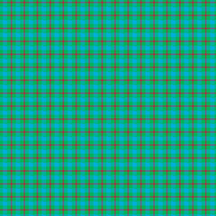 Vibrant turquoise and green plaid pattern with dynamic rhythm