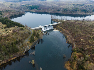 Rappbode Forebay Dam in the Harz Mountains, Germany