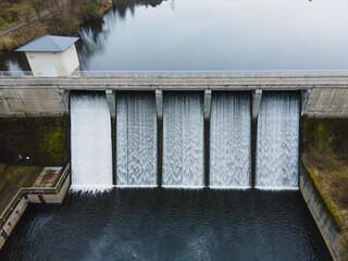 Rappbode Forebay Dam in the Harz Mountains, Germany