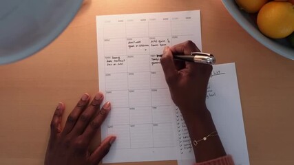 Organized weekly planning with handwritten notes for effective time management