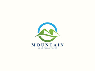Mountain logo design vector template