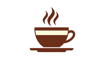 Steaming hot coffee cup on a saucer, perfect for morning routine