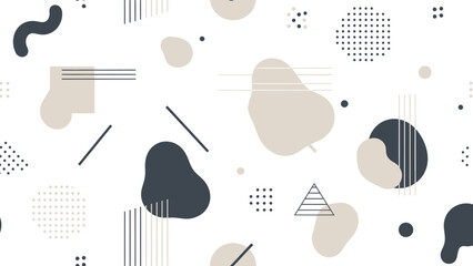 Modern abstract geometric shapes in neutral tones for design
