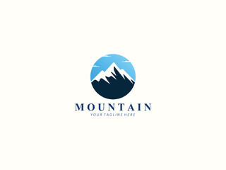 Mountain logo design vector template