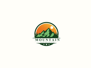 Mountain logo design vector template