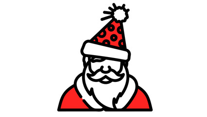 Illustration of a festive bearded figure