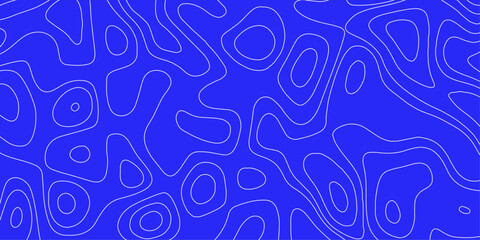 abstract blue background. Topographic map pattern background vector.