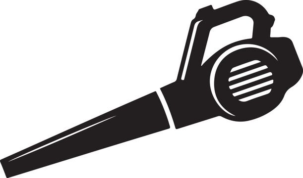 Black Leaf Blower Vector Graphic Illustration for Gardening and Yard Work Designs
