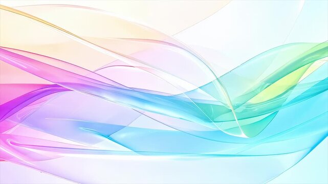 パステルカラーの優しい光の曲線 幻想的なズームイン