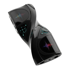 Black computer mouse isolated on transparent background