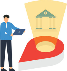 Business support concept of businessmen riding unicycles on a finger bridge career path showing skill balance risk management professional growth guidance mentorship and corporate challenge © Mr Fikh