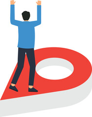 Businessman riding rocket on upward green arrow graph chasing dollar coin for financial growth and startup success. Business strategy, investment concept, career advancement.