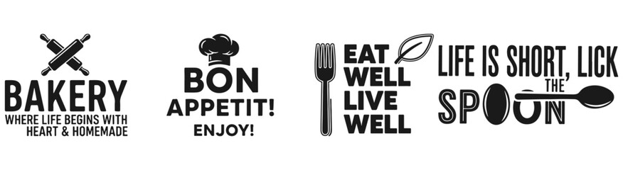 Bakery, Culinary Delights and Gastronomic Expressions: A visual feast of bakery elements, cooking elements and food elements, and inspirational quotes, crafting an ambiance of gastronomic exploration.