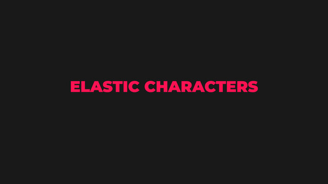 Elastic Characters Text Animation