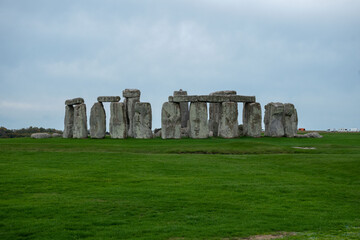 Stonehenge, a UNESCO World Heritage Site, showcases prehistoric engineering and ancient rituals in a serene landscape of Wiltshire, England.