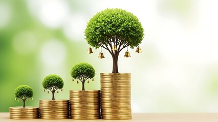 Growing wealth and sustainability a symbolic representation of eco friendly investing and financial growth