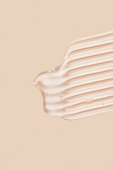 Clear Cosmetic Gel Smear Texture Macro