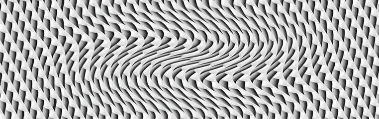 Distorted lines seamless pattern. Vector illustration