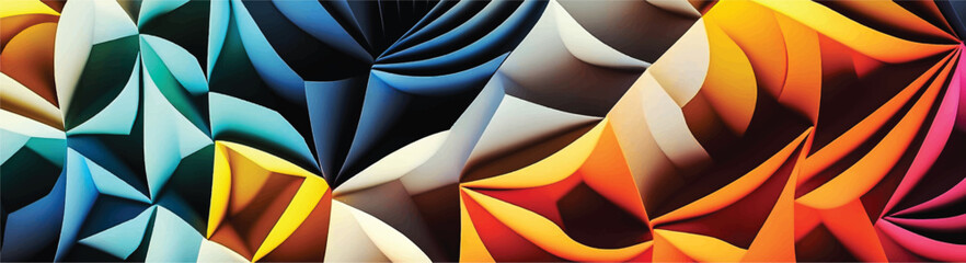 Multicolor geometric pattern Abstract volumetric background. Vector illustration	