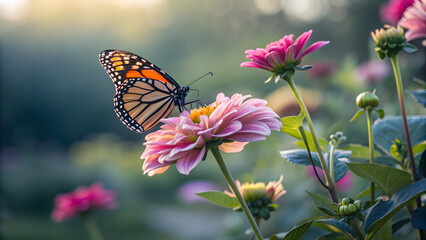 Fototapeta premium butterfly on flower, butterfly macro, nature macro, insect photography, butterfly wings