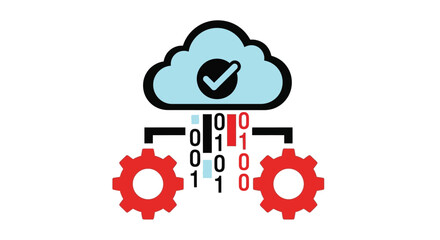 Cloud Computing Security Technology with Gears and Binary Code