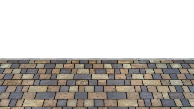 old brick floor, footpath