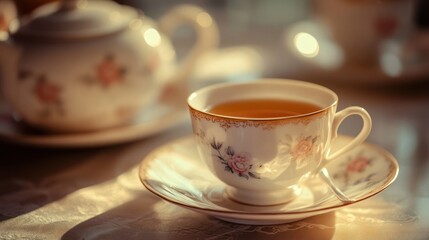 A Cup of Tranquility: Warm Afternoon Tea